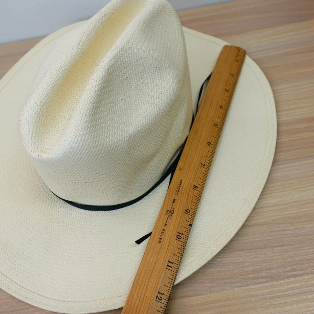 Resistol Cowboy Hat Boys Youth White Straw Western Rodeo Ranch USA Made OS 6 3/4
